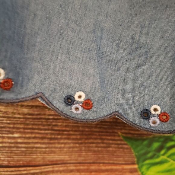 Led off one shoulder jean dress small NWT - Picture 4 of 6